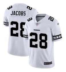 Men's Nike Las Vegas Raiders #28 Josh Jacobs White Stitched NFL Limited Team Logo Fashion Jersey