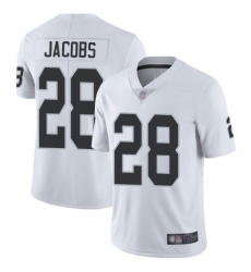 Men's Nike Las Vegas Raiders #28 Josh Jacobs White Stitched NFL Vapor Untouchable Limited Jersey