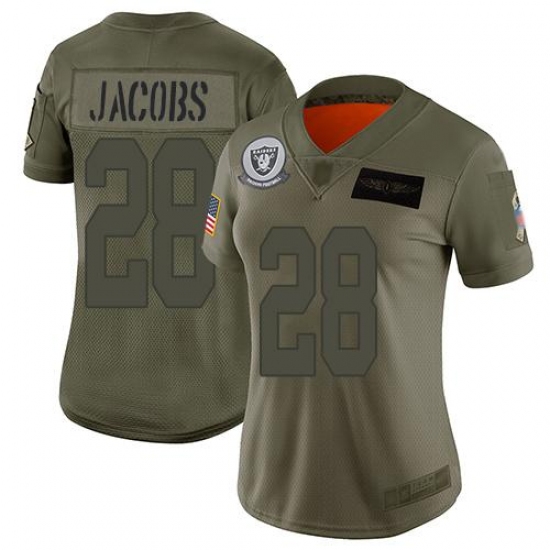 Women's Nike Las Vegas Raiders #28 Josh Jacobs Camo Stitched NFL Limited 2019 Salute To Service Jersey Women's Nike Las Vegas Raiders #28 Josh Jacobs Camo Stitched NFL Limited 2019 Salute To Service Jersey