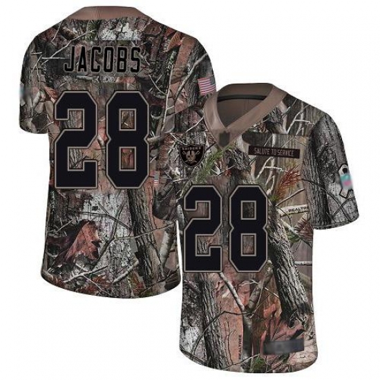 Youth Nike Las Vegas Raiders #28 Josh Jacobs Camo Stitched NFL Limited Rush Realtree Jersey Youth Nike Las Vegas Raiders #28 Josh Jacobs Camo Stitched NFL Limited Rush Realtree Jersey