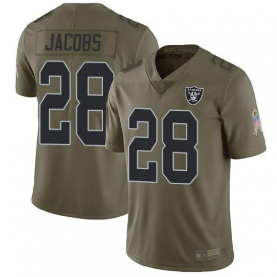 Youth Nike Las Vegas Raiders #28 Josh Jacobs Olive Stitched NFL Limited 2017 Salute To Service Jersey Youth Nike Las Vegas Raiders #28 Josh Jacobs Olive Stitched NFL Limited 2017 Salute To Service Jersey