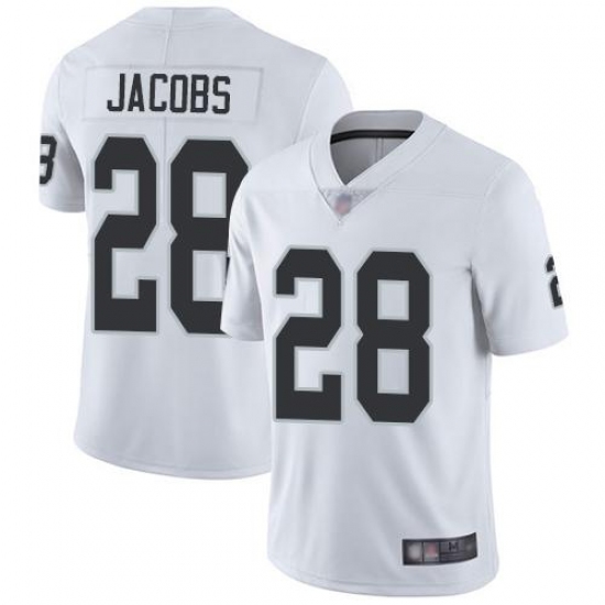 Youth Nike Las Vegas Raiders #28 Josh Jacobs White Stitched NFL Vapor Untouchable Limited Jersey Youth Nike Las Vegas Raiders #28 Josh Jacobs White Stitched NFL Vapor Untouchable Limited Jersey