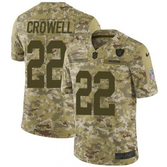 Unisex Nike Las Vegas Raiders #22 Isaiah Crowell Camo Stitched NFL Limited 2018 Salute To Service Jersey Unisex Nike Las Vegas Raiders #22 Isaiah Crowell Camo Stitched NFL Limited 2018 Salute To Service Jersey