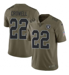 Unisex Nike Las Vegas Raiders #22 Isaiah Crowell Olive Stitched NFL Limited 2017 Salute To Service Jersey