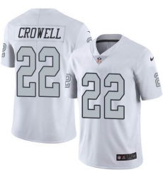 Unisex Nike Las Vegas Raiders #22 Isaiah Crowell White Stitched NFL Limited Rush Jersey
