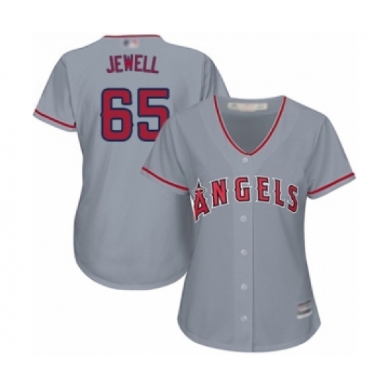 Women's Los Angeles Angels of Anaheim #65 Jake Jewell Authentic Grey Road Cool Base Baseball Player Jersey Women's Los Angeles Angels of Anaheim #65 Jake Jewell Authentic Grey Road Cool Base Baseball Player Jersey