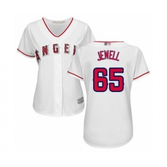 Women's Los Angeles Angels of Anaheim #65 Jake Jewell Authentic White Home Cool Base Baseball Player Jersey Women's Los Angeles Angels of Anaheim #65 Jake Jewell Authentic White Home Cool Base Baseball Player Jersey
