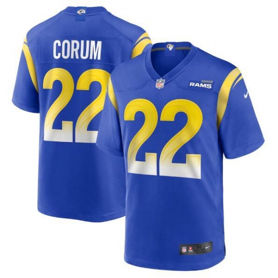 Unisex Los Angeles Rams #22 Blake Corum Nike Royal Game Player Jersey Unisex Los Angeles Rams #22 Blake Corum Nike Royal Game Player Jersey