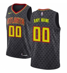Men's Atlanta Hawks Nike Black Swingman Custom Jersey - Icon Edition