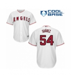 Youth Los Angeles Angels of Anaheim #54 Jose Suarez Authentic White Home Cool Base Baseball Player Jersey