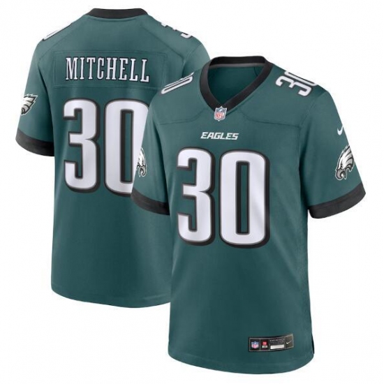 Unisex Philadelphia Eagles #30 Quinyon Mitchell Nike Midnight Green Game Jersey Unisex Philadelphia Eagles #30 Quinyon Mitchell Nike Midnight Green Game Jersey
