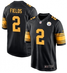Unisex Pittsburgh Steelers #2 Justin Fields Black Color Rush Limited Jersey Unisex Pittsburgh Steelers #2 Justin Fields Black Color Rush Limited Jersey