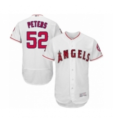 Men's Los Angeles Angels of Anaheim #52 Dillon Peters White Home Flex Base Authentic Collection Baseball Player Jersey
