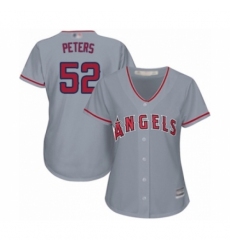 Women's Los Angeles Angels of Anaheim #52 Dillon Peters Authentic Grey Road Cool Base Baseball Player Jersey