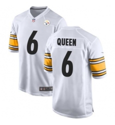 Unisex Pittsburgh Steelers #6 Patrick Queen White Vapor Untouchable Limited Stitched Jersey