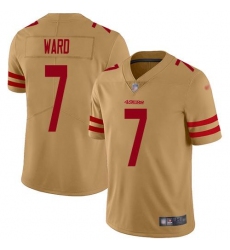 Unisex Nike San Francisco 49ers #7 Charvarius Ward Gold Stitched NFL Limited Inverted Legend Jersey
