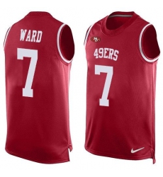 Unisex Nike San Francisco 49ers #7 Charvarius Ward Red Team Color Stitched NFL Limited Tank Top Jersey