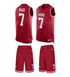 Unisex Nike San Francisco 49ers #7 Charvarius Ward Red Team Color Stitched NFL Limited Tank Top Suit Jersey