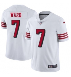 Unisex Nike San Francisco 49ers #7 Charvarius Ward White Rush Stitched NFL Vapor Untouchable Limited Jersey