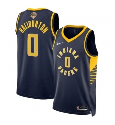 Unisex Nike Indiana Pacers Tyrese Haliburton Navy  2025 NBA Finals Jersey - Icon Edition