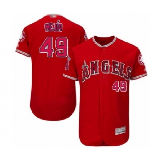 Men's Los Angeles Angels of Anaheim #49 Adalberto Mejia Red Alternate Flex Base Authentic Collection Baseball Player Jersey Men's Los Angeles Angels of Anaheim #49 Adalberto Mejia Red Alternate Flex Base Authentic Collection Baseball Player Jersey