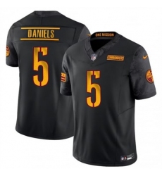 Men's Nike Washington Commanders #5 Jayden Daniels Black Vapor F.U.S.E Limited Jersey