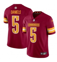 Men's Nike Washington Commanders #5 Jayden Daniels Burgundy Vapor Untouchable Limited Jersey