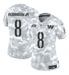 Women's Washington Commanders #8 Brian Robinson Jr. 2024 F.U.S.E Arctic Camo Salute To Service NFL Jerseys