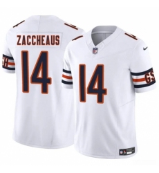 Unisex Chicago Bears #14 Olamide Zaccheaus White 2025 F.U.S.E. Vapor Stitched Football Jersey