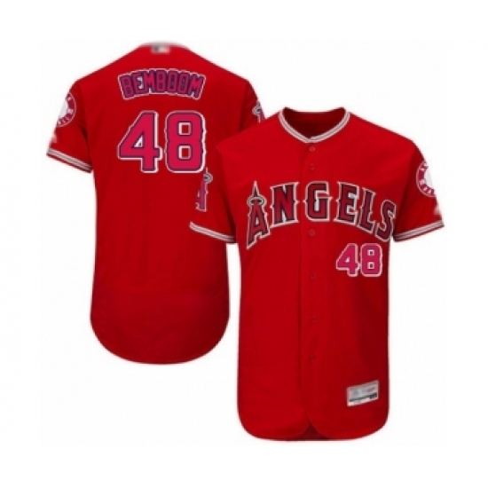Men's Los Angeles Angels of Anaheim #48 Anthony Bemboom Red Alternate Flex Base Authentic Collection Baseball Player Jersey Men's Los Angeles Angels of Anaheim #48 Anthony Bemboom Red Alternate Flex Base Authentic Collection Baseball Player Jersey