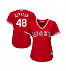 Women's Los Angeles Angels of Anaheim #48 Anthony Bemboom Authentic Red Alternate Cool Base Baseball Player Jersey