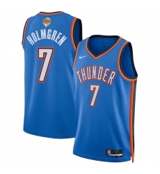 Unisex Oklahoma City Thunder 7 Chet Holmgren Blue Nike Icon Edition 2025 NBA Finals Jersey
