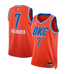 Unisex Oklahoma City Thunder #7 Chet Holmgren Orange Nike City Edition Jersey Unisex Oklahoma City Thunder #7 Chet Holmgren Orange Nike City Edition Jersey