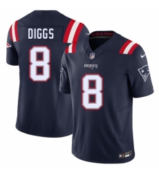 Unisex New England Patriots #8 Stefon Diggs Navy 2025 F U S E Vapor Limited Stitched Football Jersey