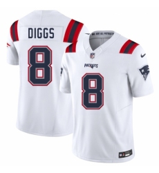 Unisex New England Patriots #8 Stefon Diggs White 2025 F U S E Vapor Limited Stitched Football Jersey Unisex New England Patriots #8 Stefon Diggs White 2025 F U S E Vapor Limited Stitched Football Jersey