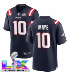 New England Patriots #10 Drake Maye Blue 2025 2026 Super Bowl LX F U S E Stitched NFL Jersey New England Patriots #10 Drake Maye Blue 2025 2026 Super Bowl LX F U S E Stitched NFL Jersey