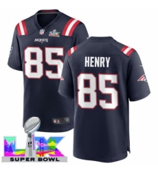 New England Patriots #85 Hunter Henry Blue 2025 2026 Super Bowl LX F U S E Stitched NFL Jersey New England Patriots #85 Hunter Henry Blue 2025 2026 Super Bowl LX F U S E Stitched NFL Jersey