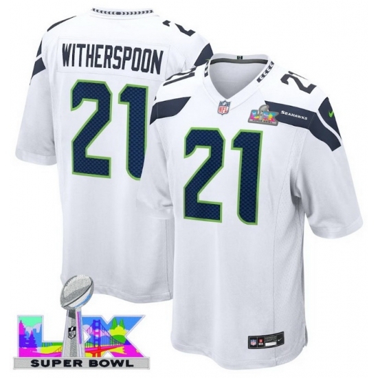 Seattle Seahawks #21 Devon Witherspoon White 2025 2026 Super Bowl LX F U S E Stitched NFL Jersey Seattle Seahawks #21 Devon Witherspoon White 2025 2026 Super Bowl LX F U S E Stitched NFL Jersey
