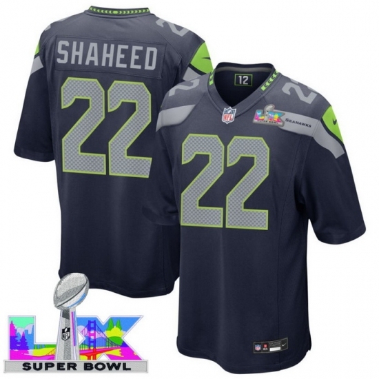 Seattle Seahawks #22 Rashid Shaheed Blue 2025 2026 Super Bowl LX F U S E Stitched NFL Jersey Seattle Seahawks #22 Rashid Shaheed Blue 2025 2026 Super Bowl LX F U S E Stitched NFL Jersey