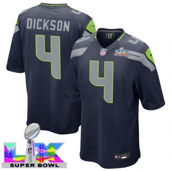 Seattle Seahawks #4 Michael Dickson Blue 2025 2026 Super Bowl LX F U S E Stitched NFL Jersey Seattle Seahawks #4 Michael Dickson Blue 2025 2026 Super Bowl LX F U S E Stitched NFL Jersey