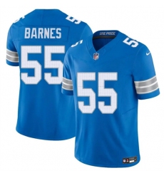 Detroit Lions #55 Derrick Barnes Blue 2025 F.U.S.E. Vapor Limited Football Stitched Game Jersey