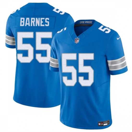 Detroit Lions #55 Derrick Barnes Blue 2025 F.U.S.E. Vapor Limited Football Stitched Game Jersey Detroit Lions #55 Derrick Barnes Blue 2025 F.U.S.E. Vapor Limited Football Stitched Game Jersey