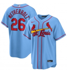Men's St Louis Cardinals #26 JJ Wetherholt Alternate Light Blue Jersey Men's St Louis Cardinals #26 JJ Wetherholt Alternate Light Blue Jersey