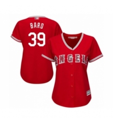 Women's Los Angeles Angels of Anaheim #39 Luke Bard Authentic Red Alternate Cool Base Baseball Player Jersey Women's Los Angeles Angels of Anaheim #39 Luke Bard Authentic Red Alternate Cool Base Baseball Player Jersey