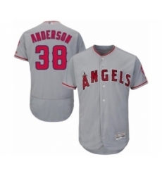 Men's Los Angeles Angels of Anaheim #38 Justin Anderson Grey Road Flex Base Authentic Collection Baseball Player Jersey Men's Los Angeles Angels of Anaheim #38 Justin Anderson Grey Road Flex Base Authentic Collection Baseball Player Jersey