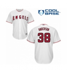 Youth Los Angeles Angels of Anaheim #38 Justin Anderson Authentic White Home Cool Base Baseball Player Jersey Youth Los Angeles Angels of Anaheim #38 Justin Anderson Authentic White Home Cool Base Baseball Player Jersey