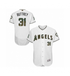 Men's Los Angeles Angels of Anaheim #31 Ty Buttrey Authentic White 2016 Memorial Day Fashion Flex Base Baseball Player Jersey