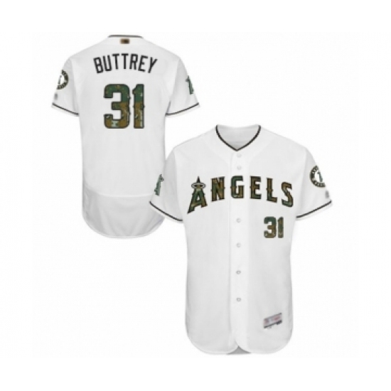 Men's Los Angeles Angels of Anaheim #31 Ty Buttrey Authentic White 2016 Memorial Day Fashion Flex Base Baseball Player Jersey Men's Los Angeles Angels of Anaheim #31 Ty Buttrey Authentic White 2016 Memorial Day Fashion Flex Base Baseball Player Jersey