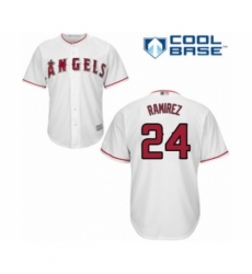 Youth Los Angeles Angels of Anaheim #24 Noe Ramirez Authentic White Home Cool Base Baseball Player Jersey