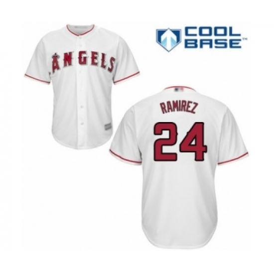 Youth Los Angeles Angels of Anaheim #24 Noe Ramirez Authentic White Home Cool Base Baseball Player Jersey Youth Los Angeles Angels of Anaheim #24 Noe Ramirez Authentic White Home Cool Base Baseball Player Jersey